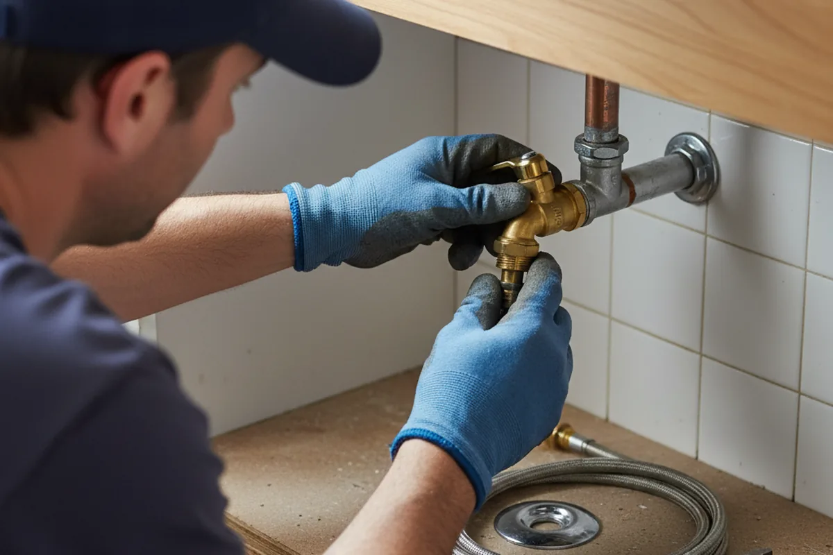 Shutoff valve and fitting work during Emergency Plumbing in La Follette